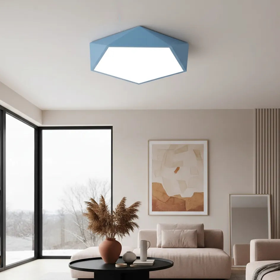 Plafonnier LED Cuisine Bleu / 30cm / Chaude