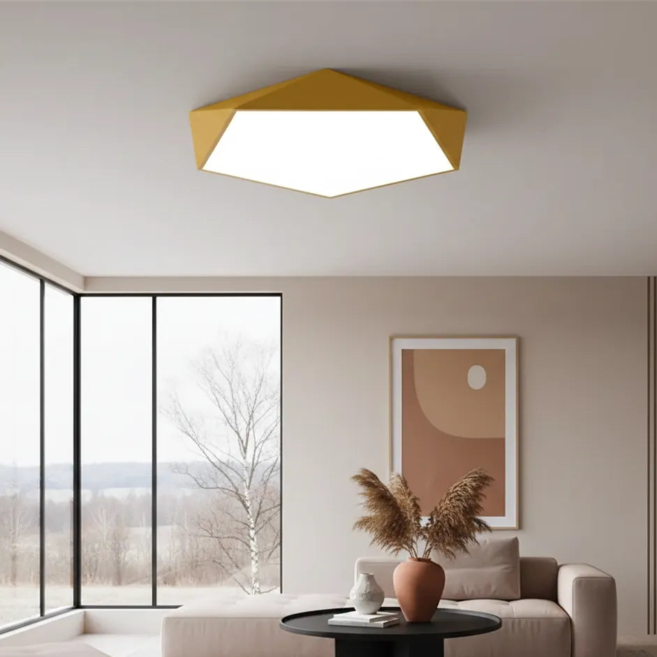 Plafonnier LED Cuisine Jaune / 30cm / Chaude