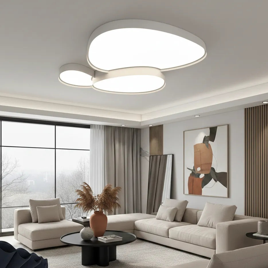 Plafonnier LED Design Moderne Blanc 90 cm / Chaude