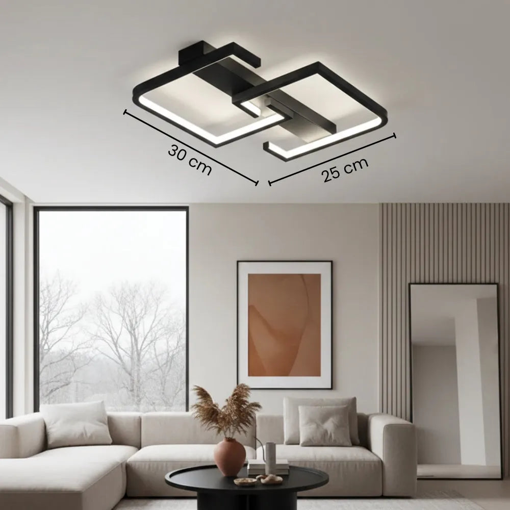Plafonnier LED Design Noir 