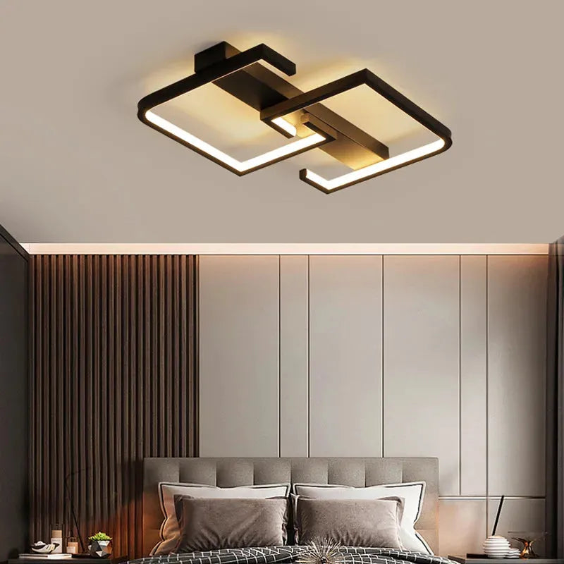 Plafonnier LED Design Noir 