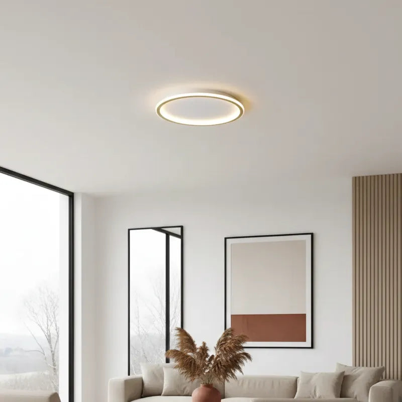 Plafonnier LED Plat Or 20cm / Froide