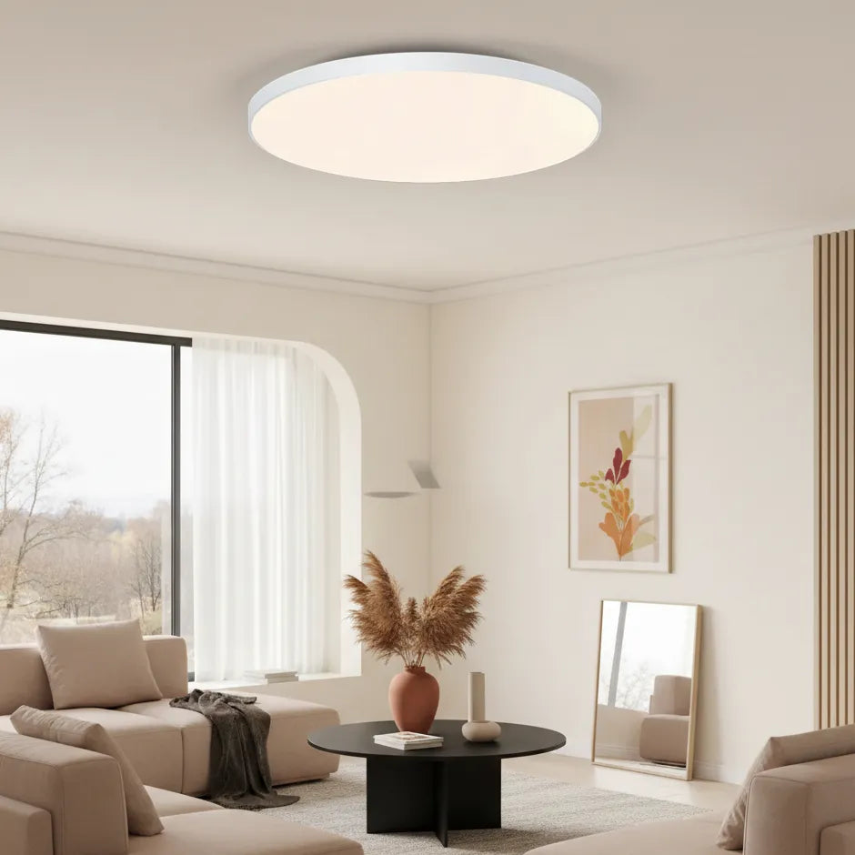 Plafonnier LED Rond Plat Blanc