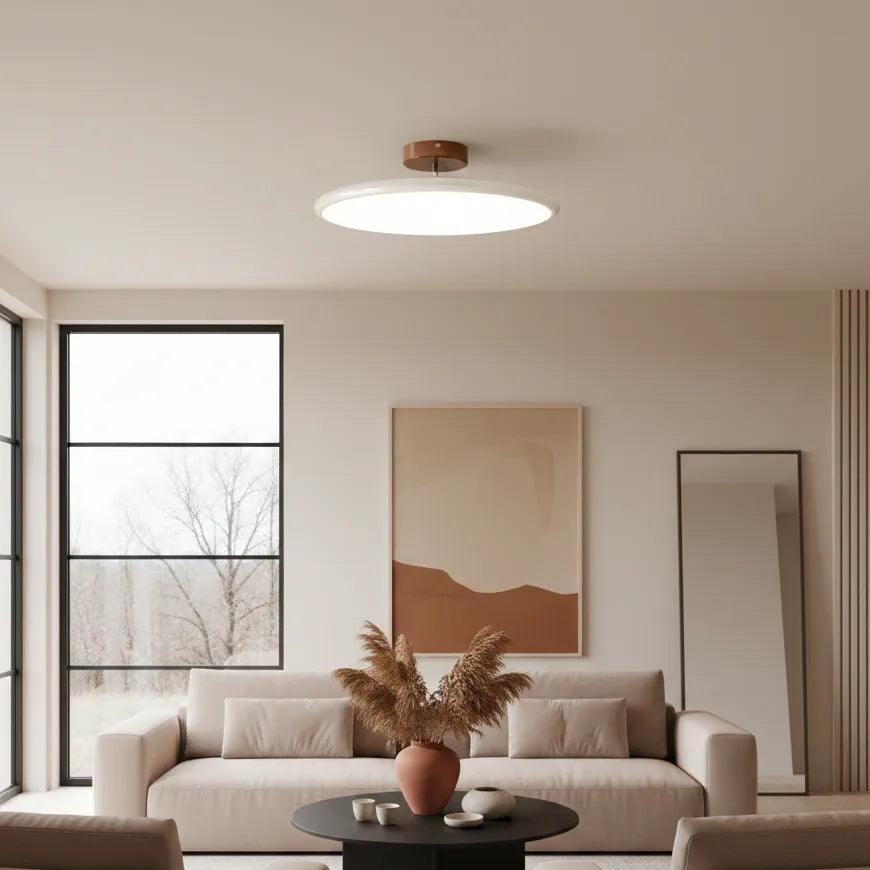 Plafonnier Rond Blanc 40cm / Chaude