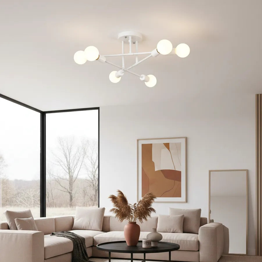 Plafonnier Style Industriel Blanc