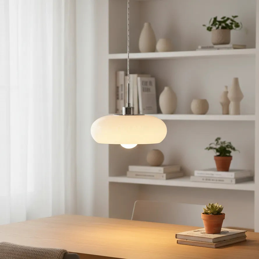 Plafonnier en Verre Vintage Blanc B