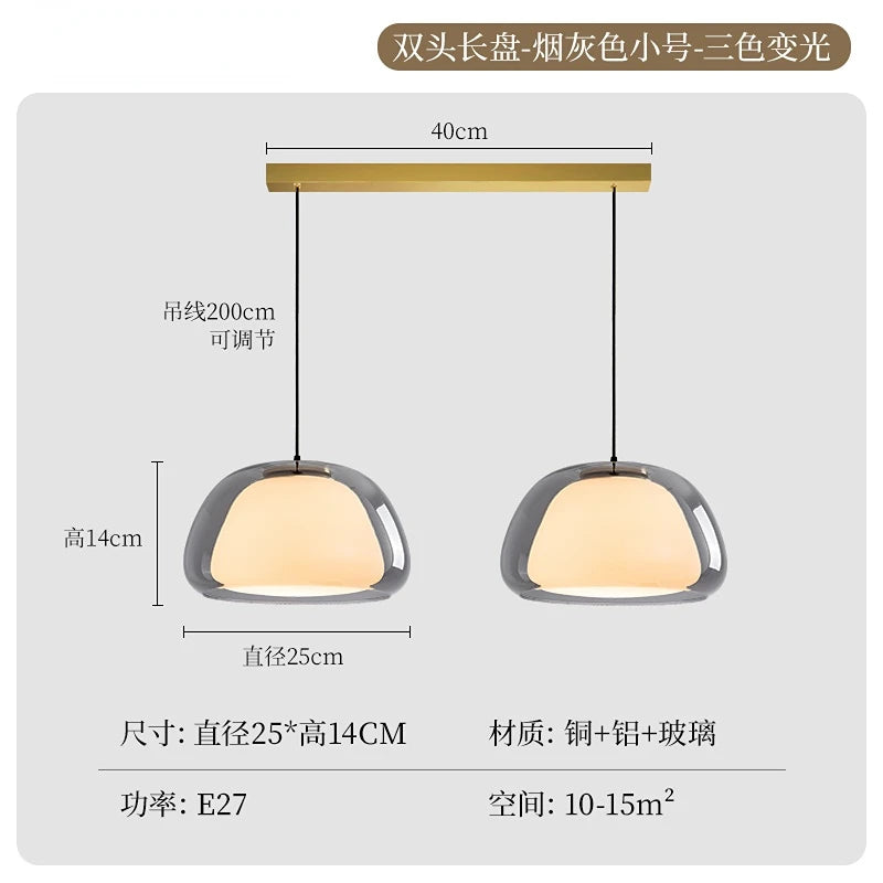Suspension Double Verre Scandinave