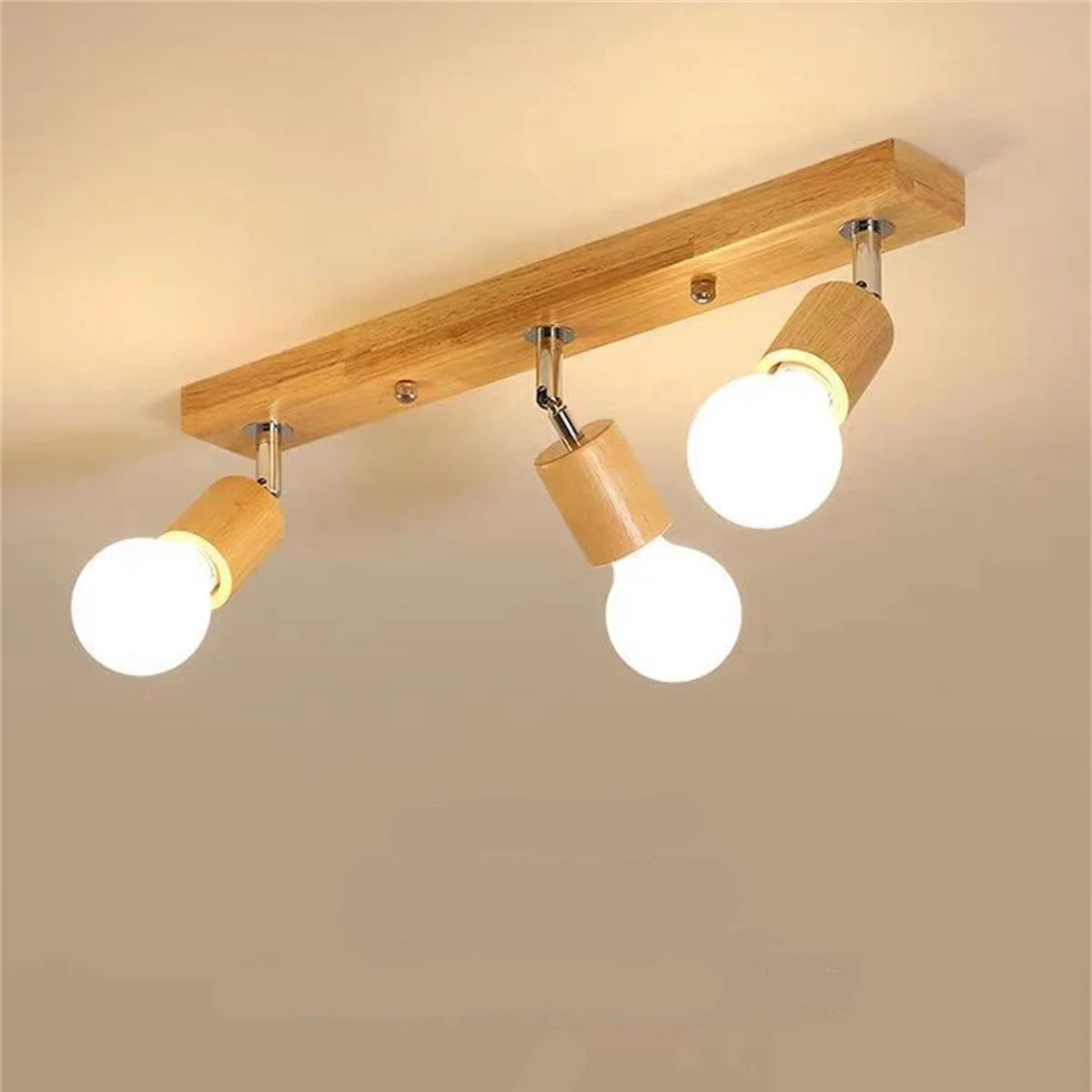 Plafonnier Spot Bois Rotatif Nordic