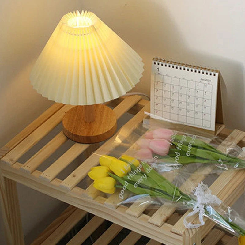 Lampe de Chevet Tactile USB Plissée
