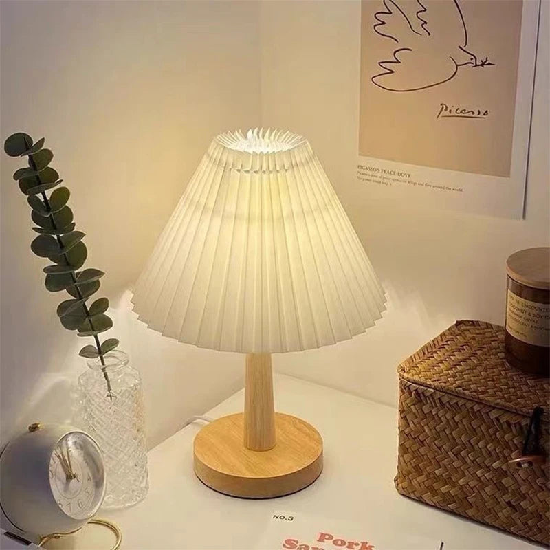 Lampe de Chevet Tactile USB Plissée