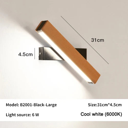 Applique Barre Bois Rotative 360°