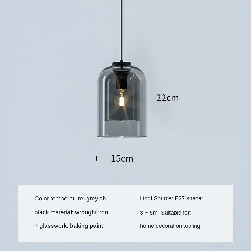 Suspension Verre Cloche – Gris Fumé ou Ambre