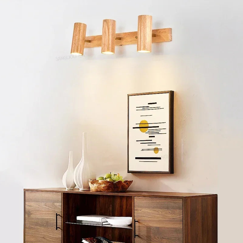 Applique Murale Bois Orientable Nordique