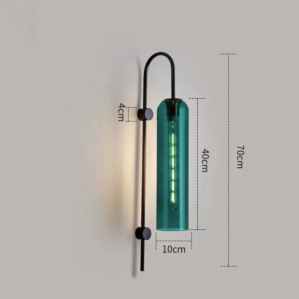 Applique Murale Verre Tube Long Nordic Design