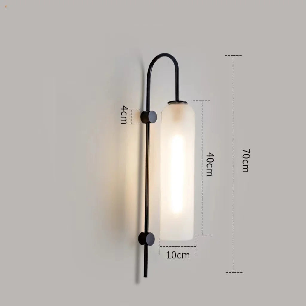 Applique Murale Verre Tube Long Nordic Design