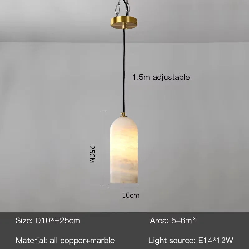 Suspension Marbre LED Style Nordique