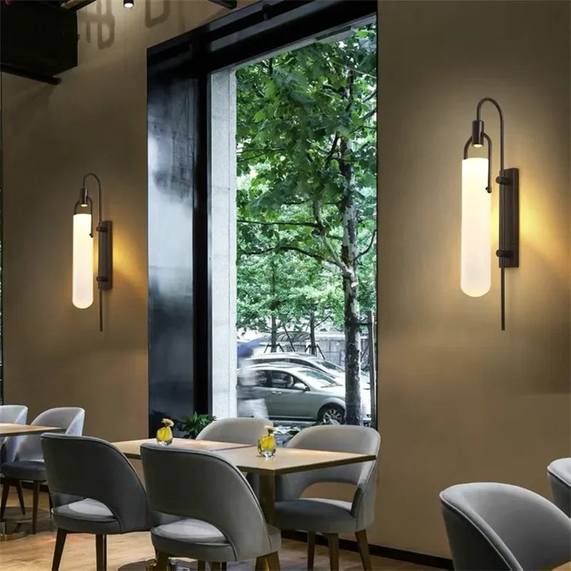 Applique Murale Or Verre Arceau Design