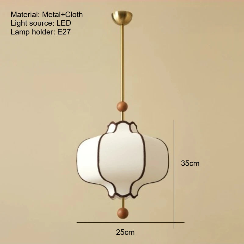 Suspension Lanterne Tissu Rétro