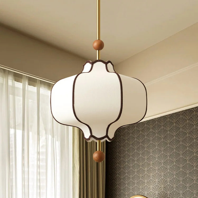 Suspension Lanterne Tissu Rétro