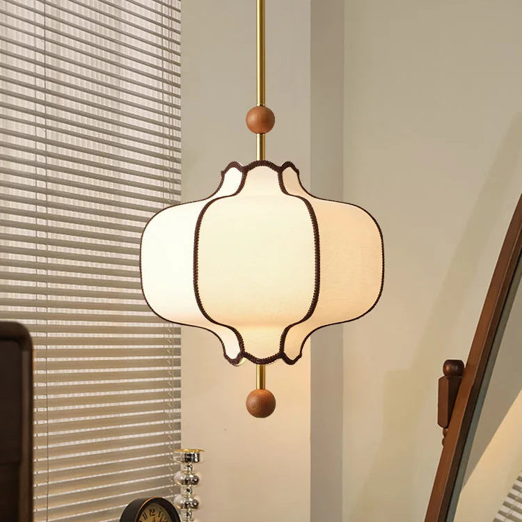 Suspension Lanterne Tissu Rétro