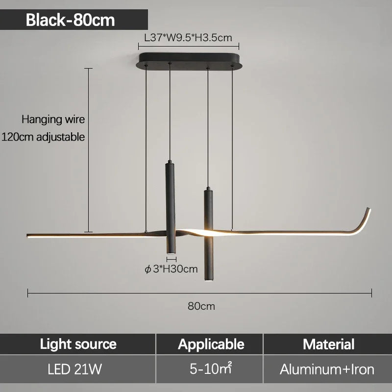 Suspension Linéaire LED 3 Spots