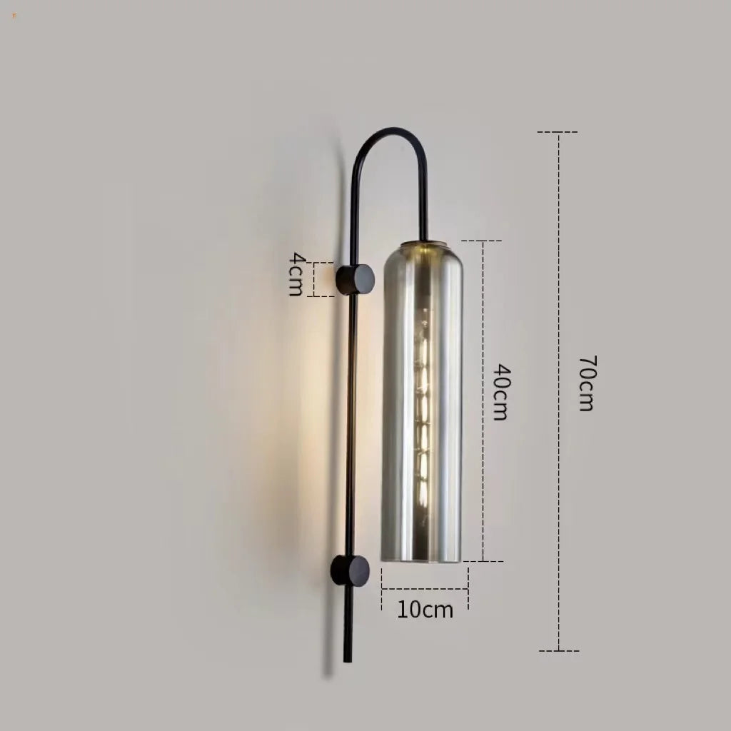 Applique Murale Verre Tube Long Nordic Design