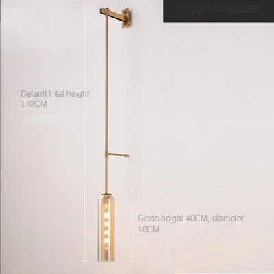 Applique Murale Verre Tube Suspendue Nordic Design