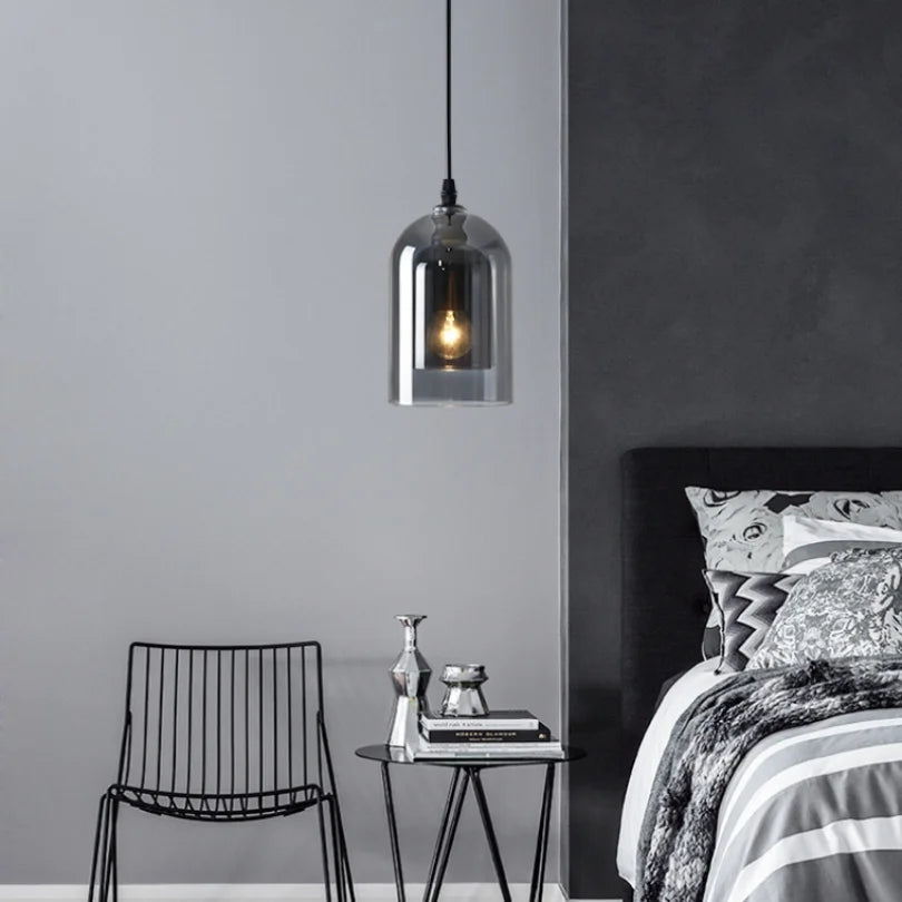 Suspension Verre Cloche – Gris Fumé ou Ambre