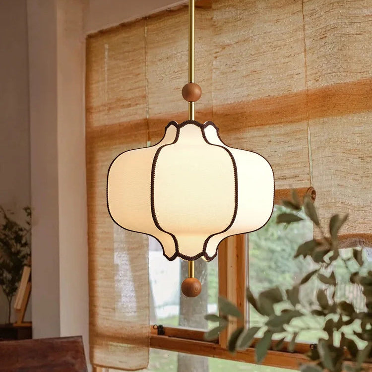 Suspension Lanterne Tissu Rétro