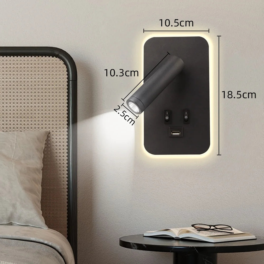 Applique Lecture LED USB Rotative