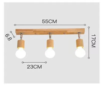 Plafonnier Spot Bois Rotatif Nordic