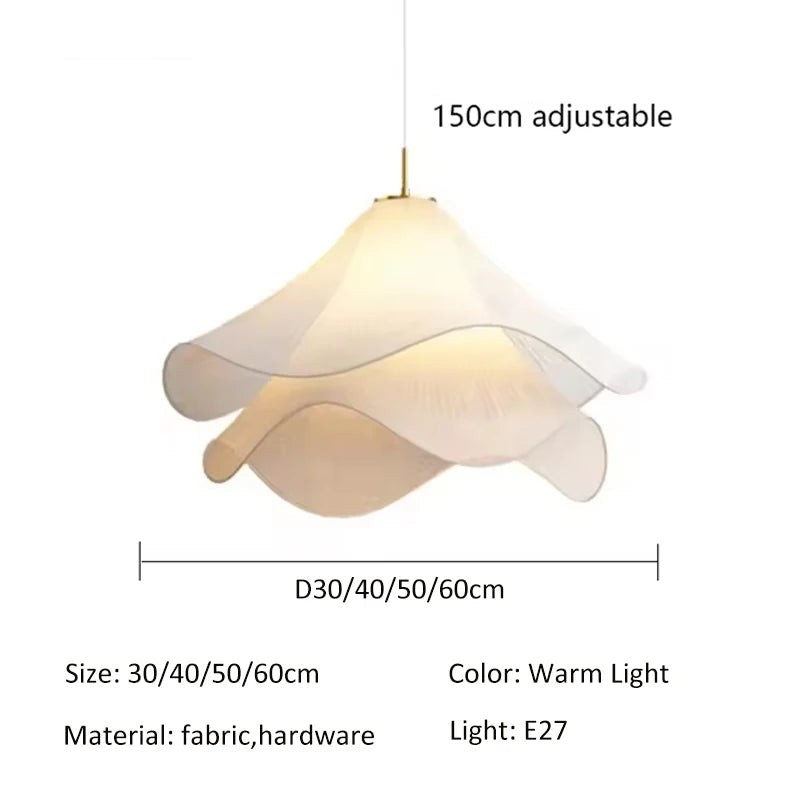 Suspension Florale Tissu Plissé