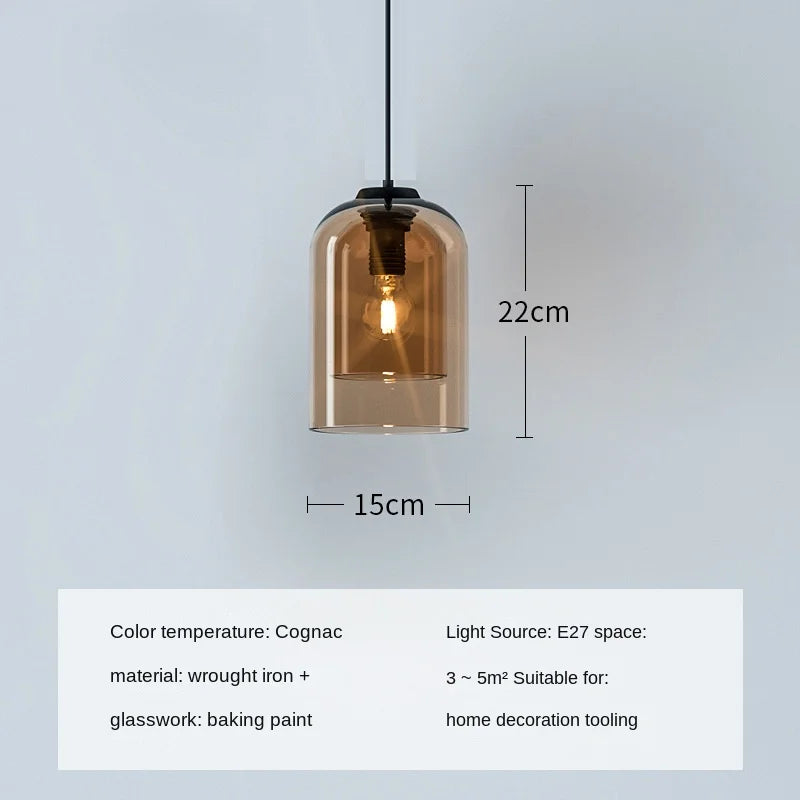 Suspension Verre Cloche – Gris Fumé ou Ambre
