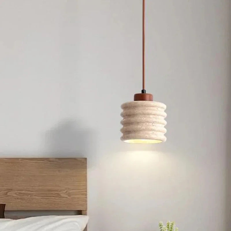 Plafonnier Pierre Bois Design Wabi-sabi