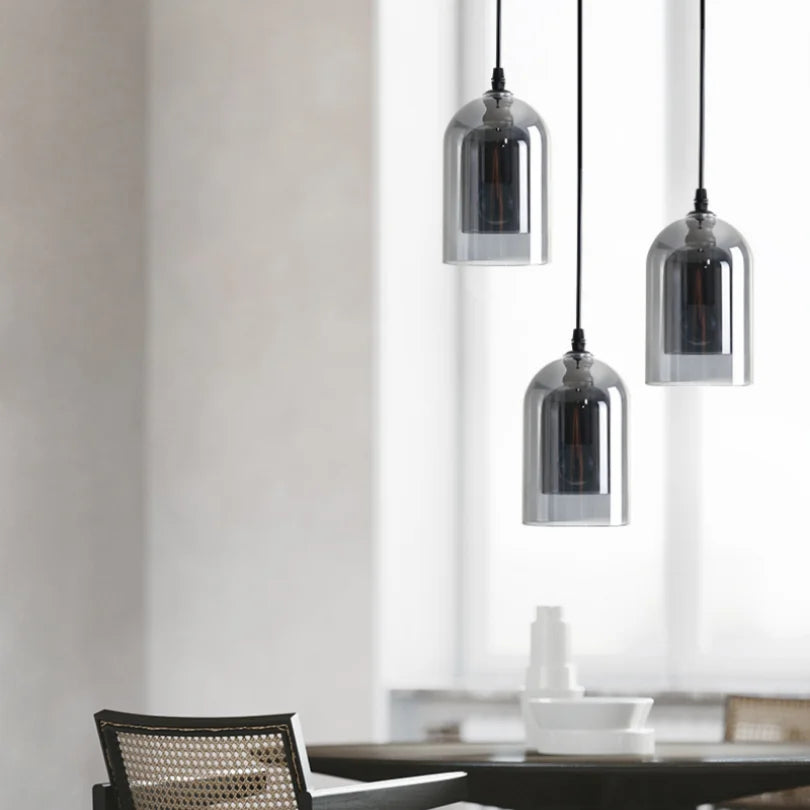 Suspension Verre Cloche – Gris Fumé ou Ambre