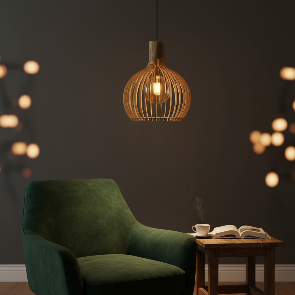 Suspension Bois Scandinave