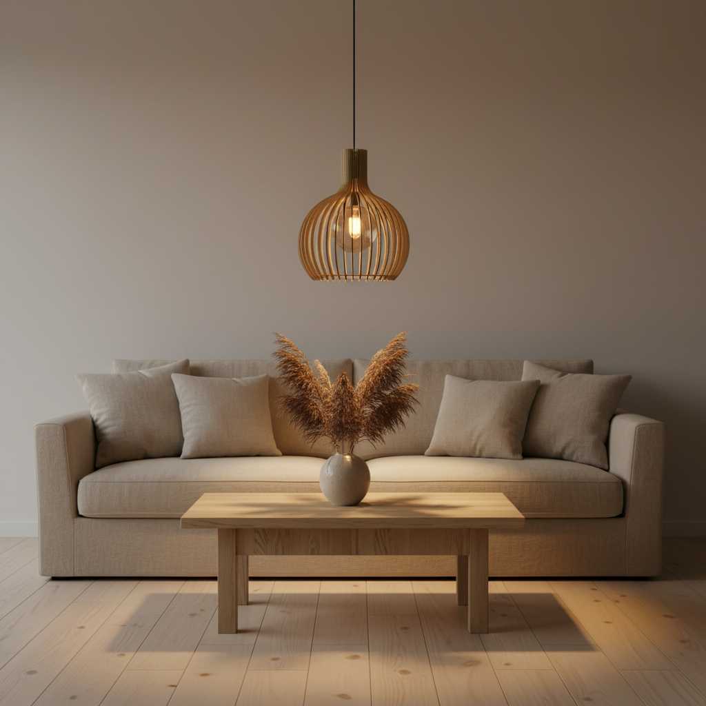 Suspension Bois Scandinave