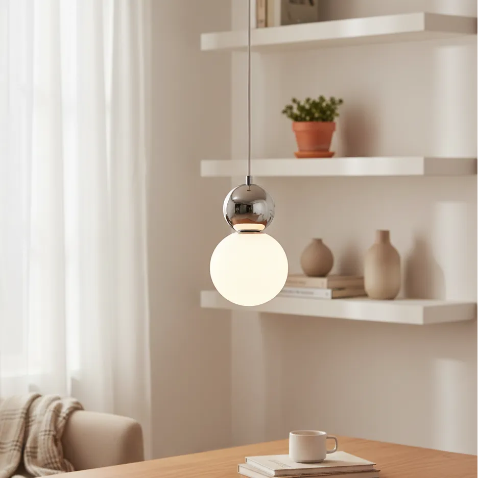 Suspension Art Déco Chrome B / Chaude