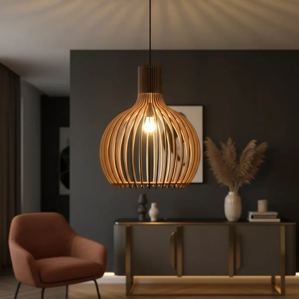 Suspension Bois Scandinave 