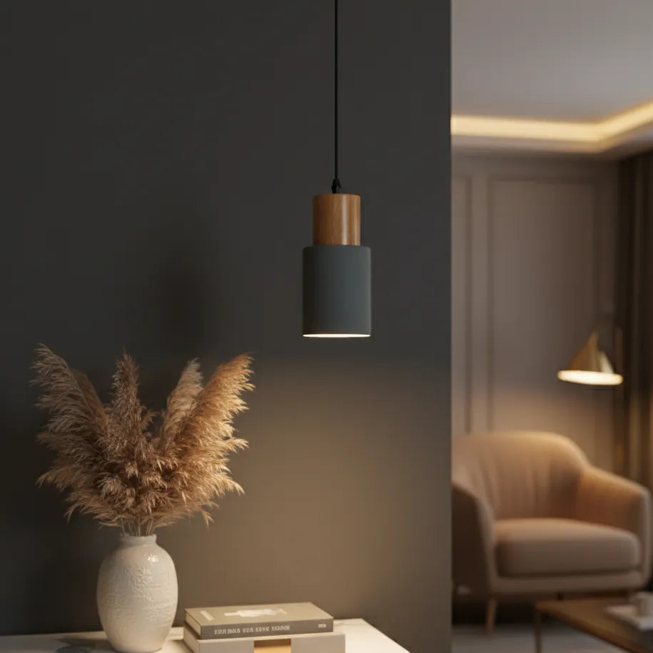 Suspension Cylindrique Gris