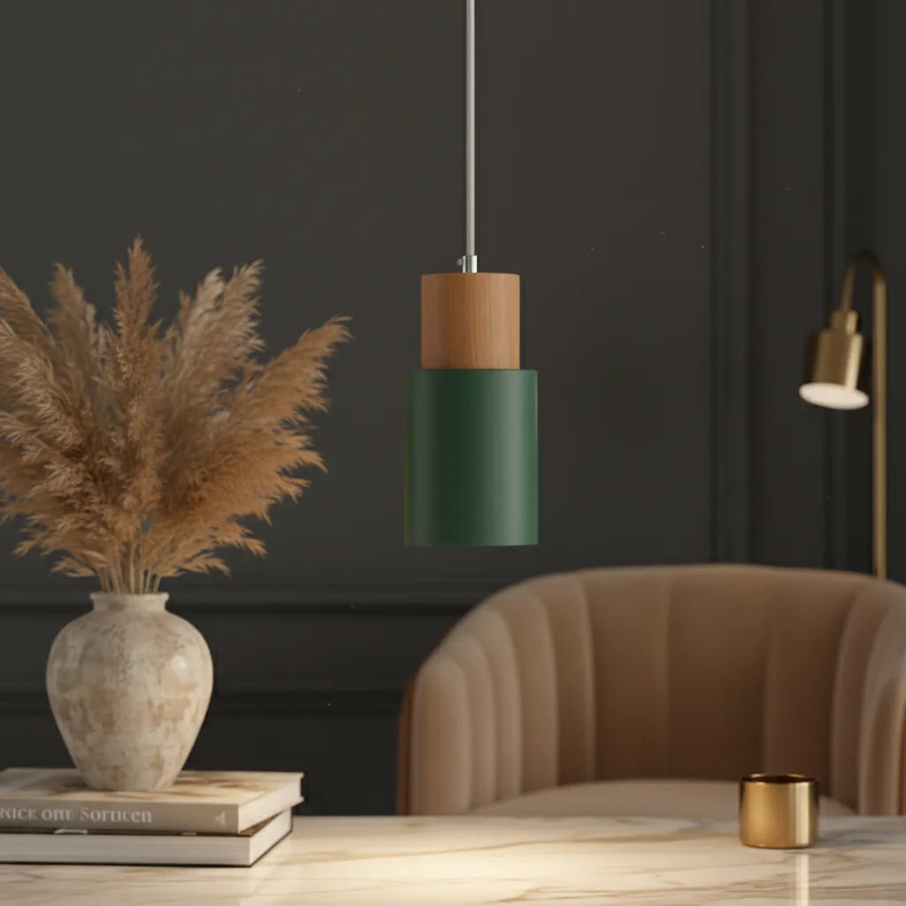 Suspension Cylindrique Vert