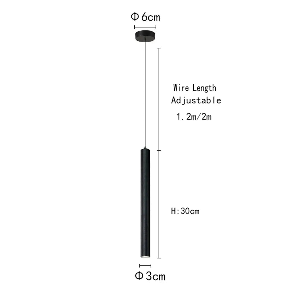 Suspension Design a LED Simple M / 2m / Chaude