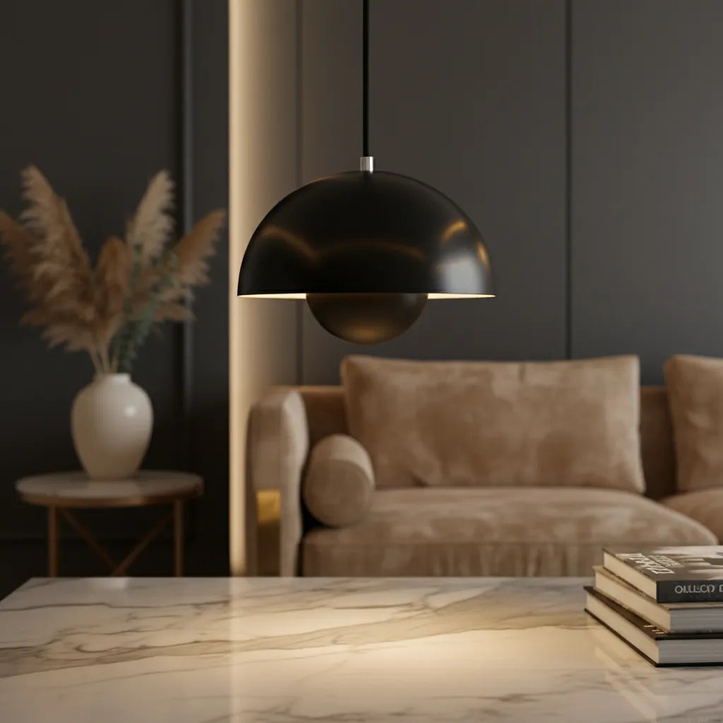 Suspension Moderne Noir / Chaude
