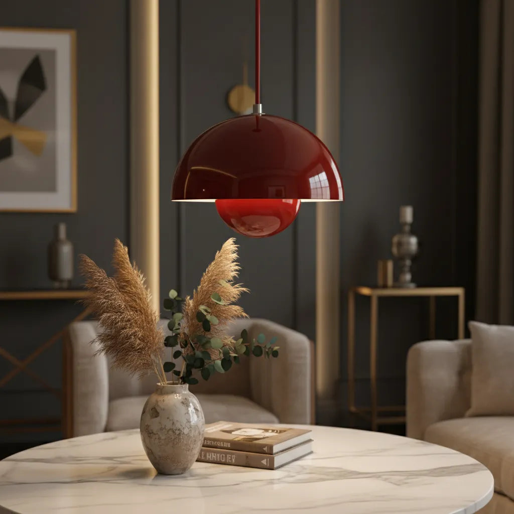 Suspension Moderne Rouge / Chaude