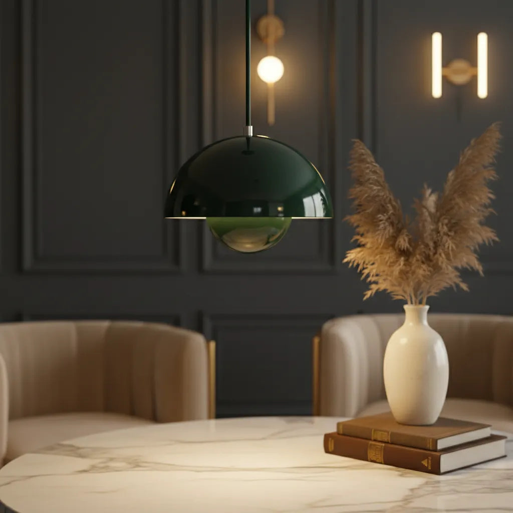Suspension Moderne Vert / Chaude