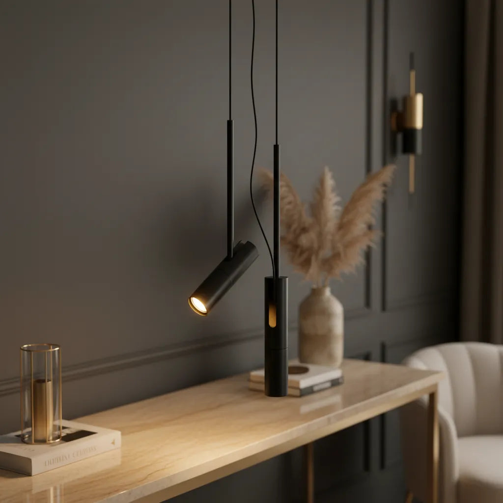 Suspension Spot Orientable Noir 2 / Chaude