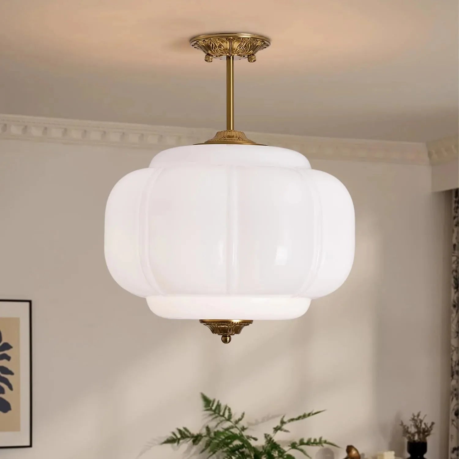 Suspension Verre Opaline 