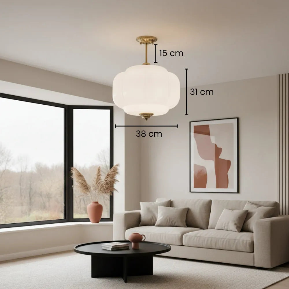 Suspension Verre Opaline 