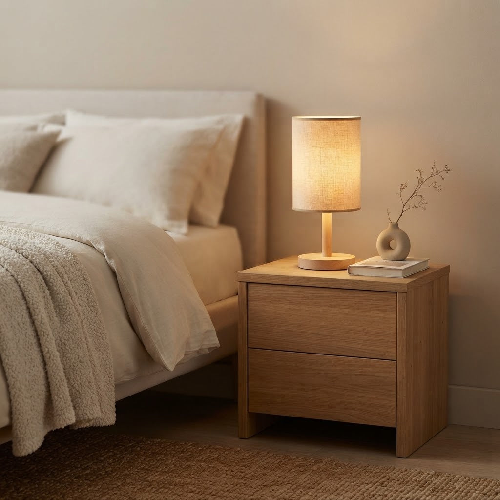 Lampe de Chevet en Bois Bambou