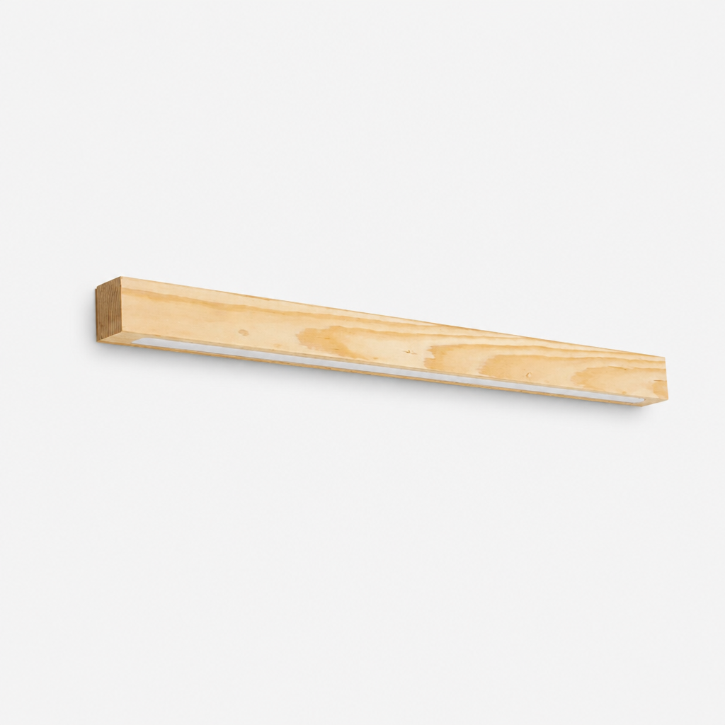 Applique Barre Bois LED Tricolore Bois - 60CM — photo produit fond gris